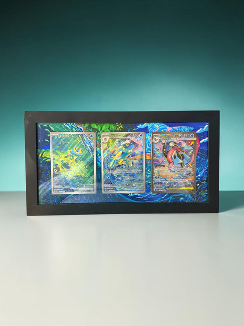 Chaos Rising Mega Greninja, Frogadier and Froakie | Extended Art Display Case Pokemon Card __etsy:8142874176