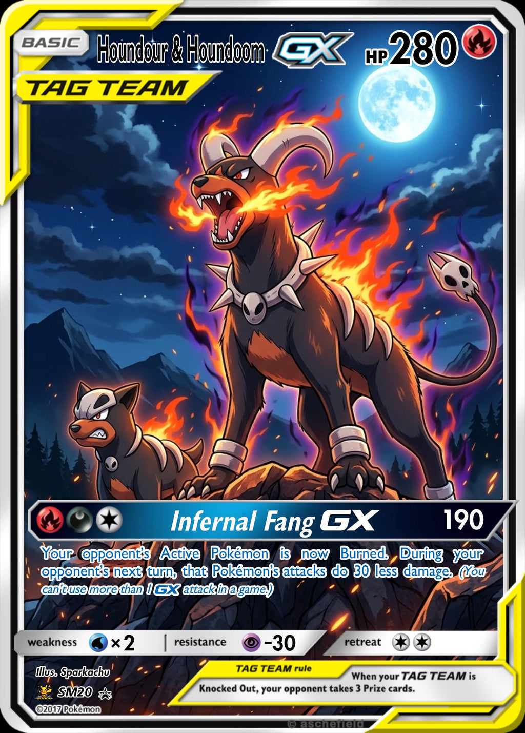 Custom Pokemon Proxy Tag-Team Card __etsy:8149705676
