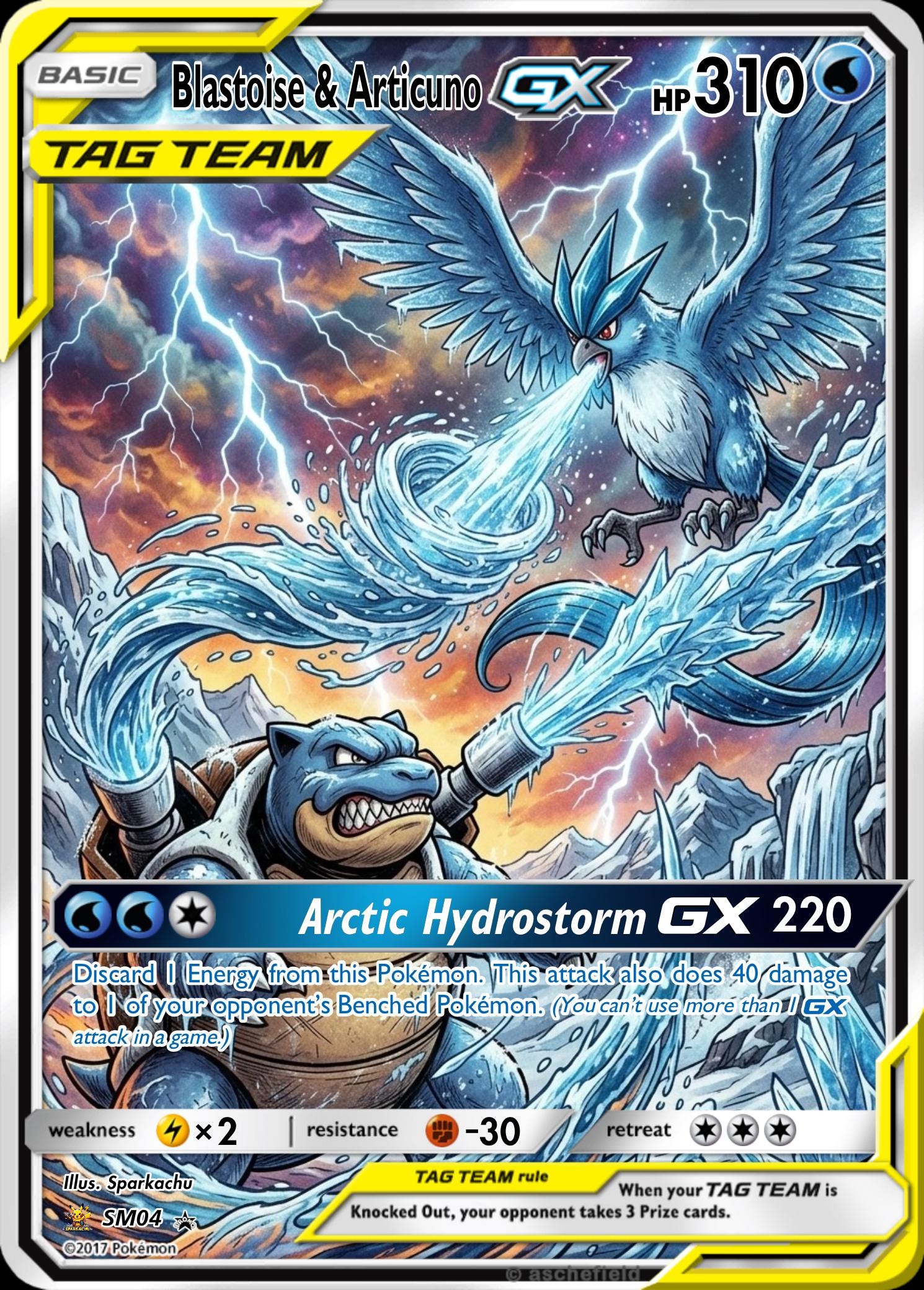 Custom Pokemon Proxy Tag-Team Card __etsy:8097216962