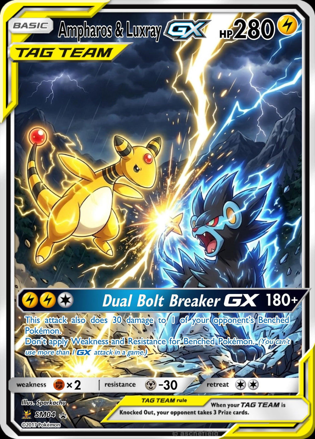 Custom Pokemon Proxy Tag-Team Card __etsy:8149705798