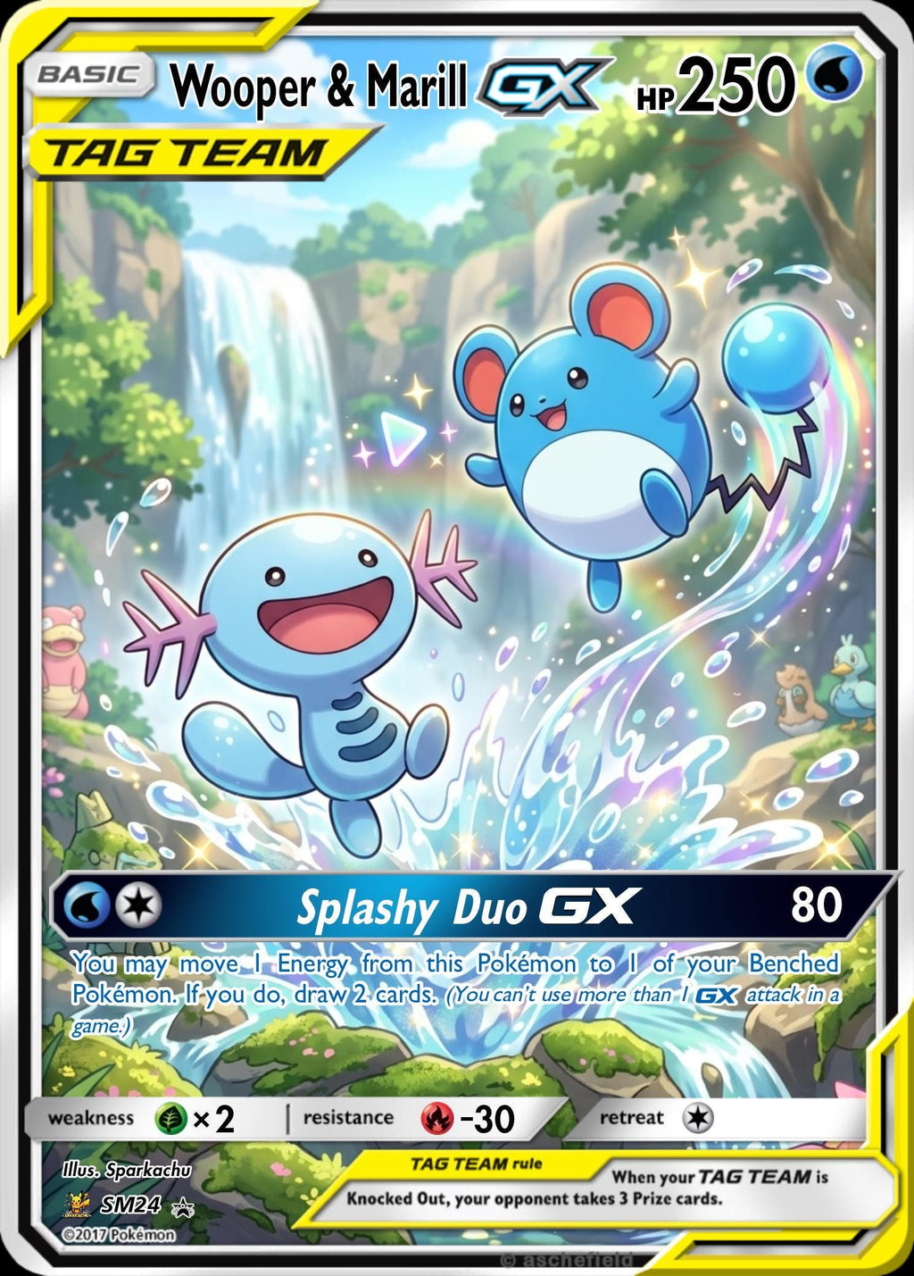 Custom Pokemon Proxy Tag-Team Card __etsy:8197619891