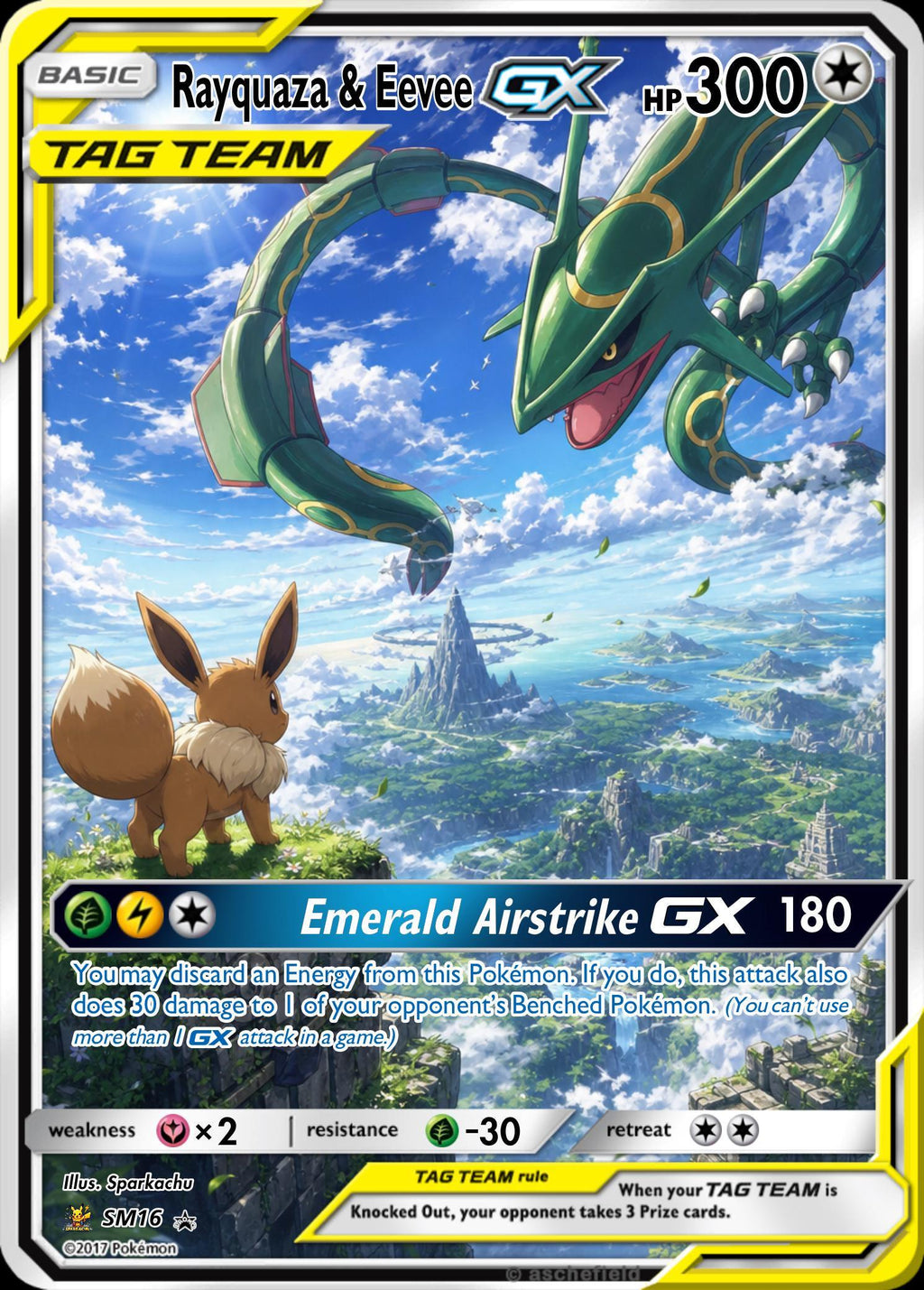 Custom Pokemon Proxy Tag-Team Card __etsy:8149705908