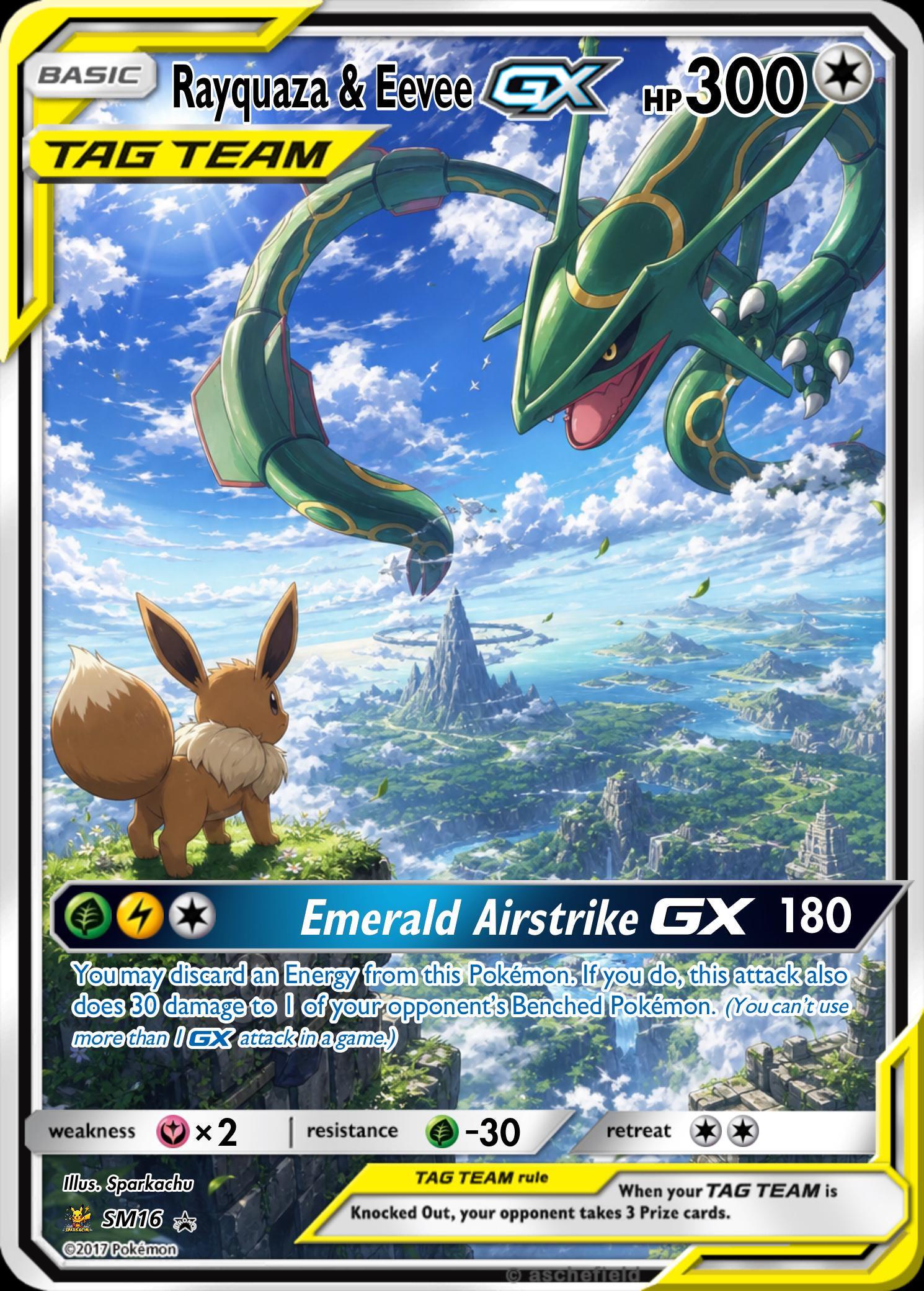 Custom Pokemon Proxy Tag-Team Card __etsy:8149705908