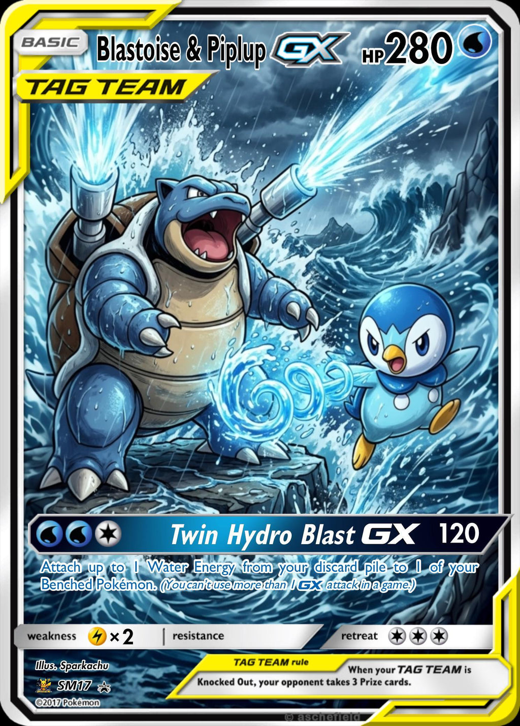 Custom Pokemon Proxy Tag-Team Card __etsy:8197620017