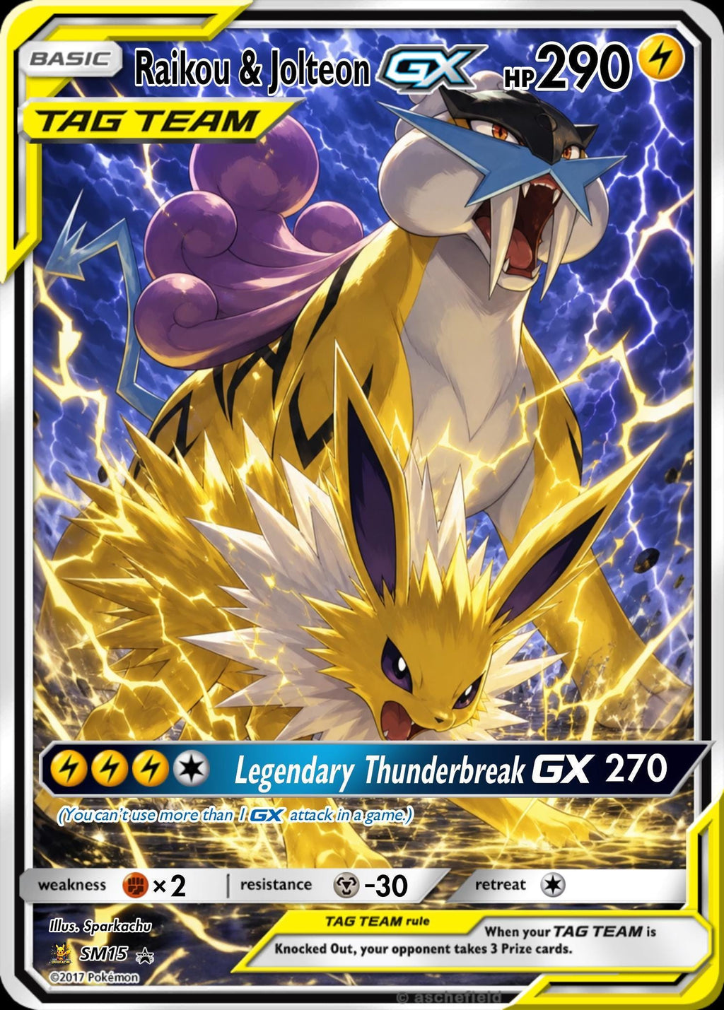 Custom Pokemon Proxy Tag-Team Card __etsy:8197620111