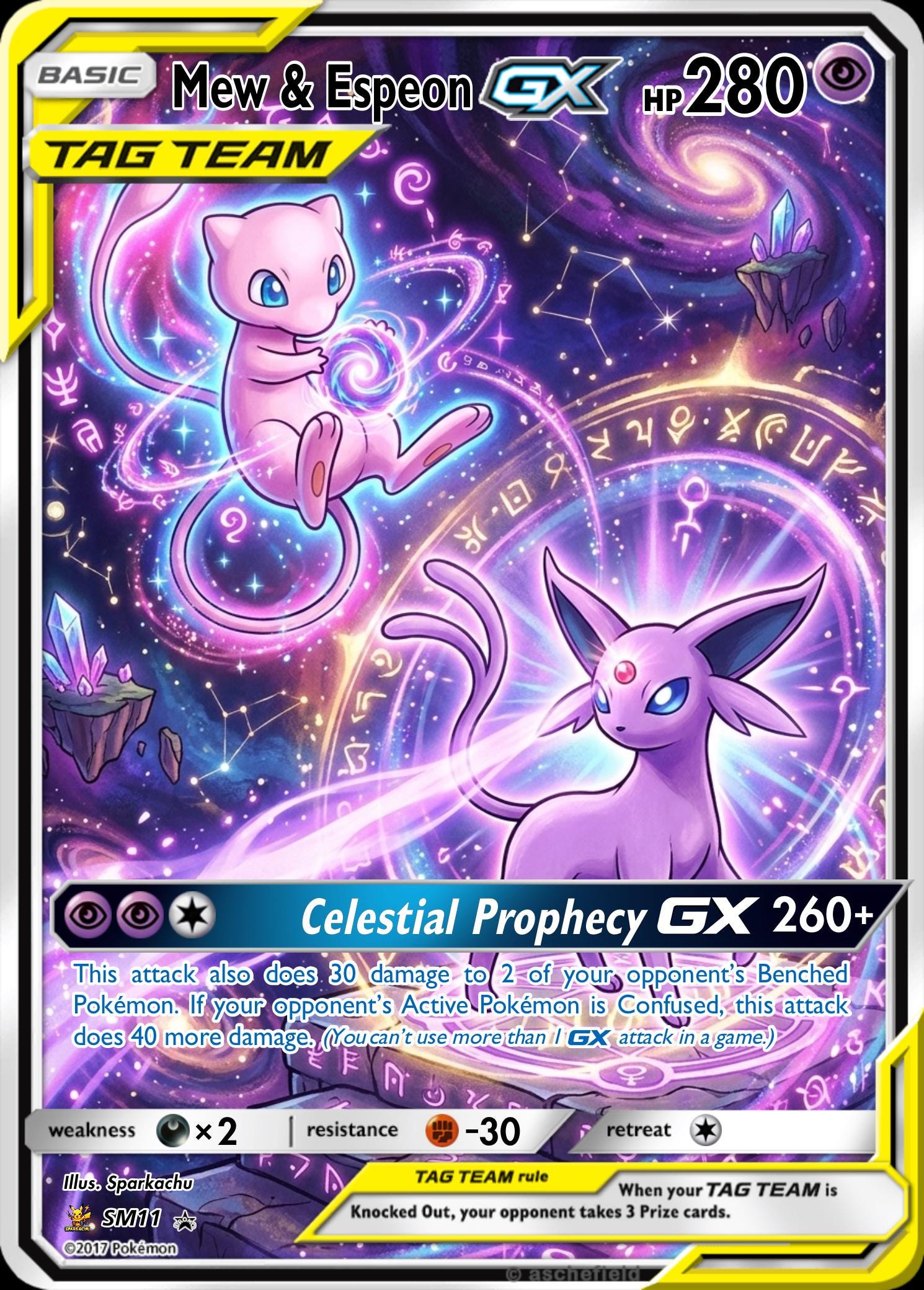 Custom Pokemon Proxy Tag-Team Card __etsy:8097216948