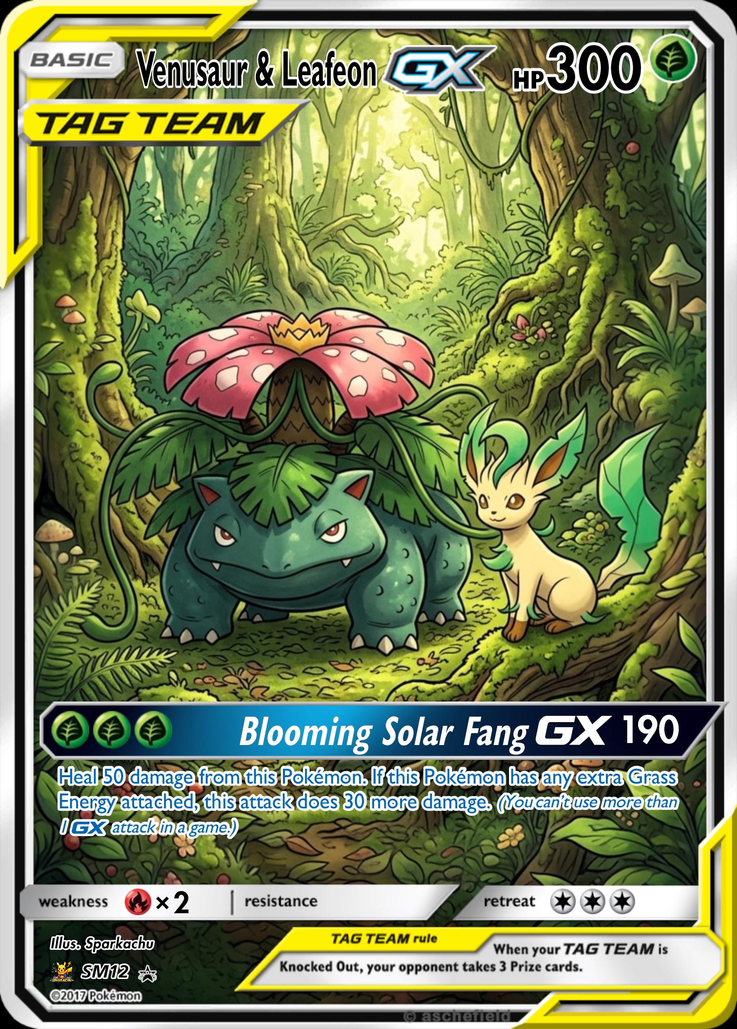 Custom Pokemon Proxy Tag-Team Card __etsy:8145120713