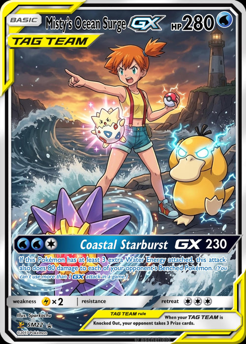 Custom Pokemon Proxy Tag-Team Card __etsy:8097277160