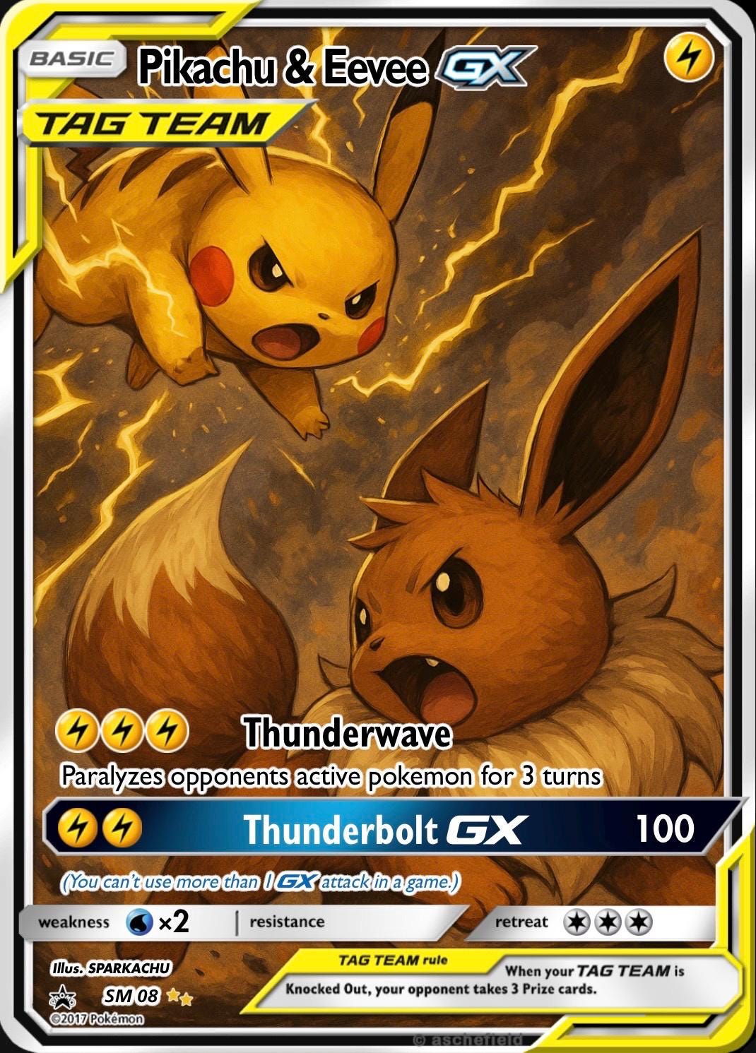 Custom Pokemon Proxy Tag-Team Card __etsy:8097269988