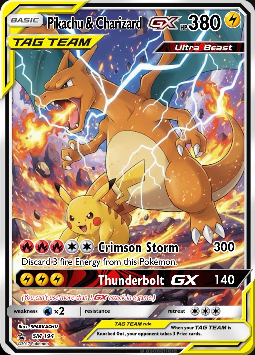Custom Pokemon Proxy Tag-Team Card __etsy:8145120547