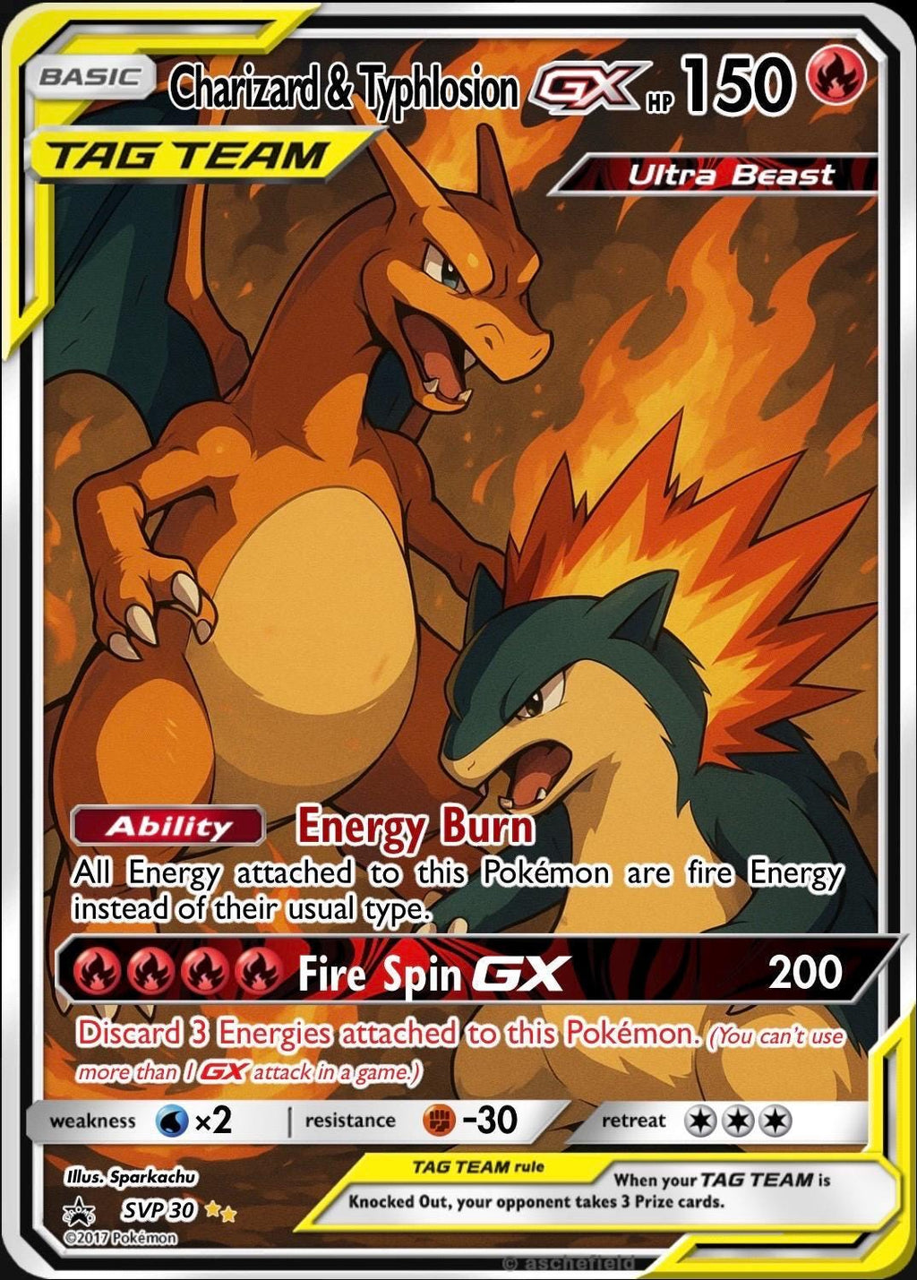 Custom Pokemon Proxy Tag-Team Card __etsy:8197619581