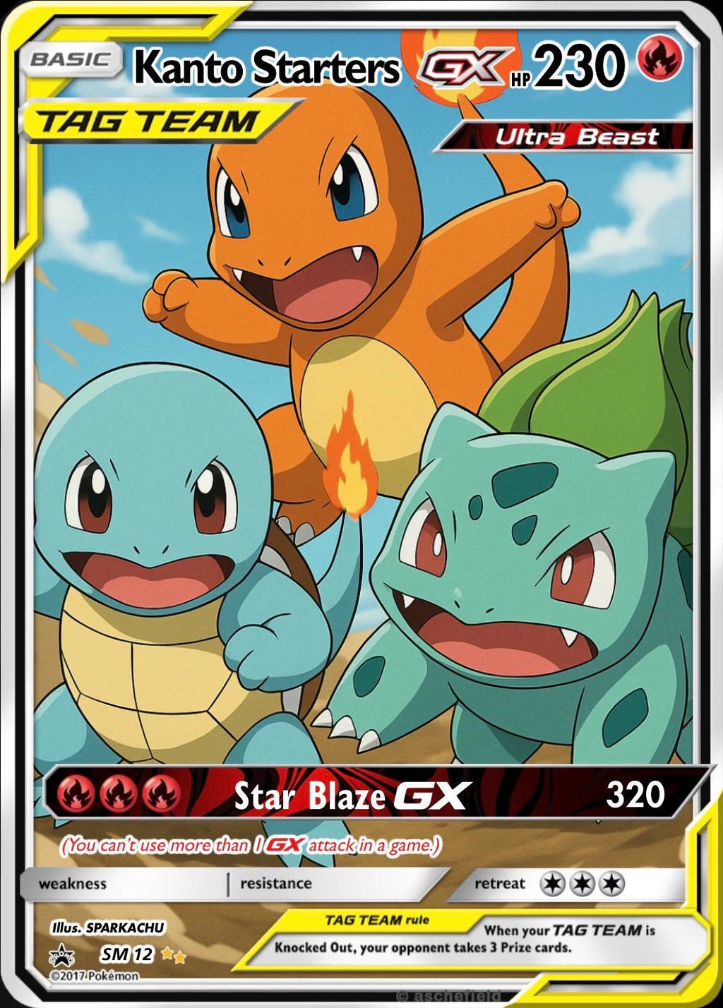 Custom Pokemon Proxy Tag-Team Card __etsy:8197619617