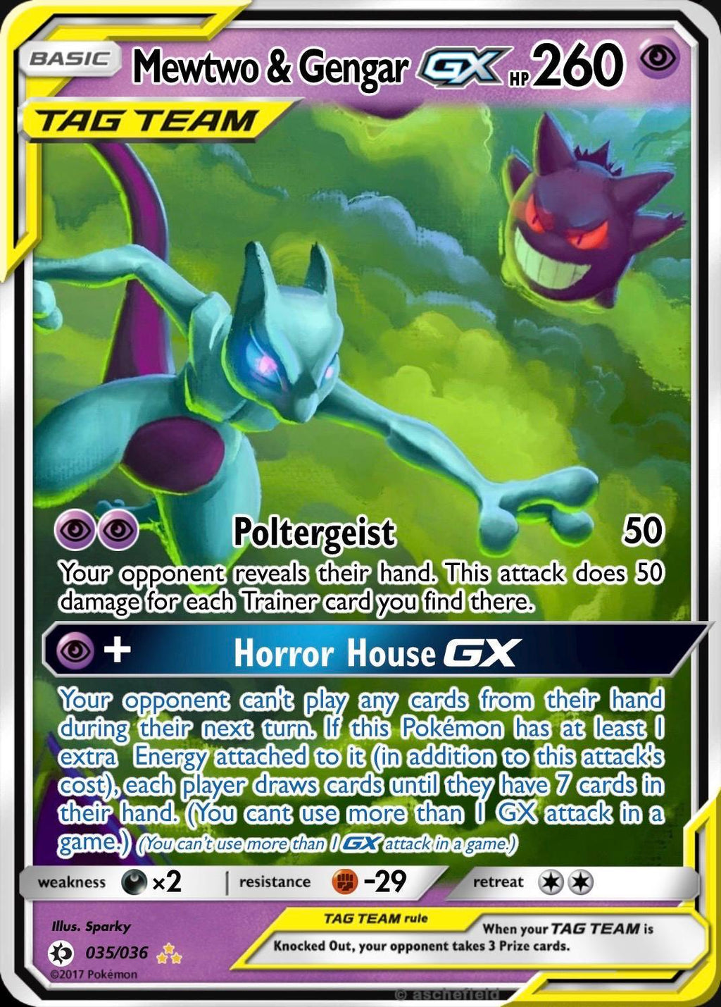 Custom Pokemon Proxy Tag-Team Card __etsy:8149705640