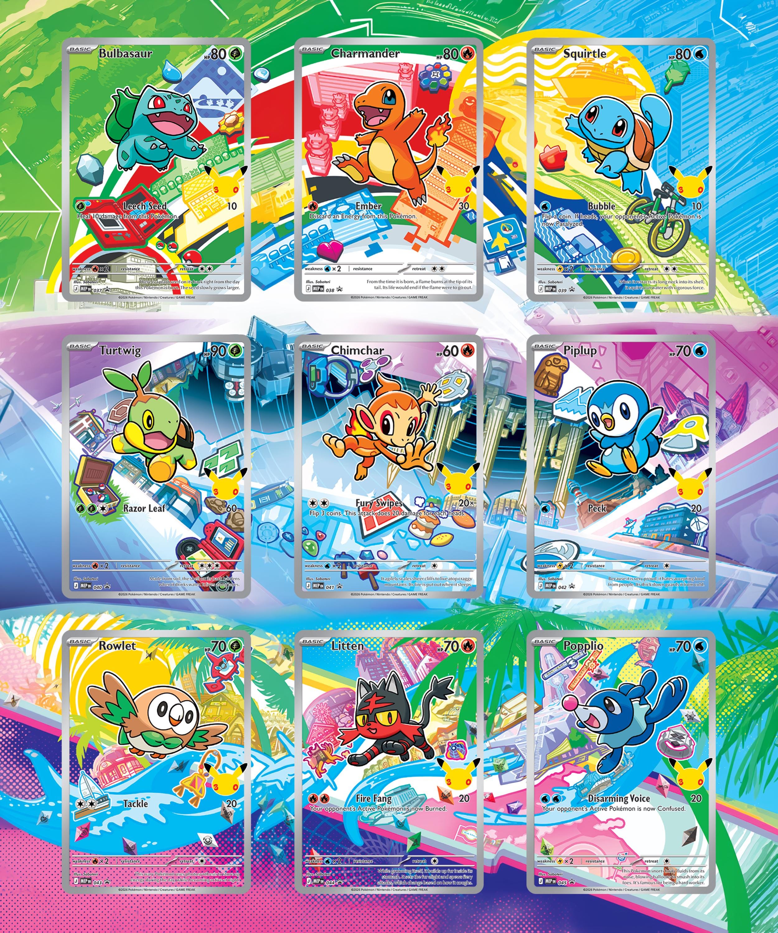 First Partner Illustration Collection Series 1 | Extended Art Display Case Pokemon Card __etsy:8132425015