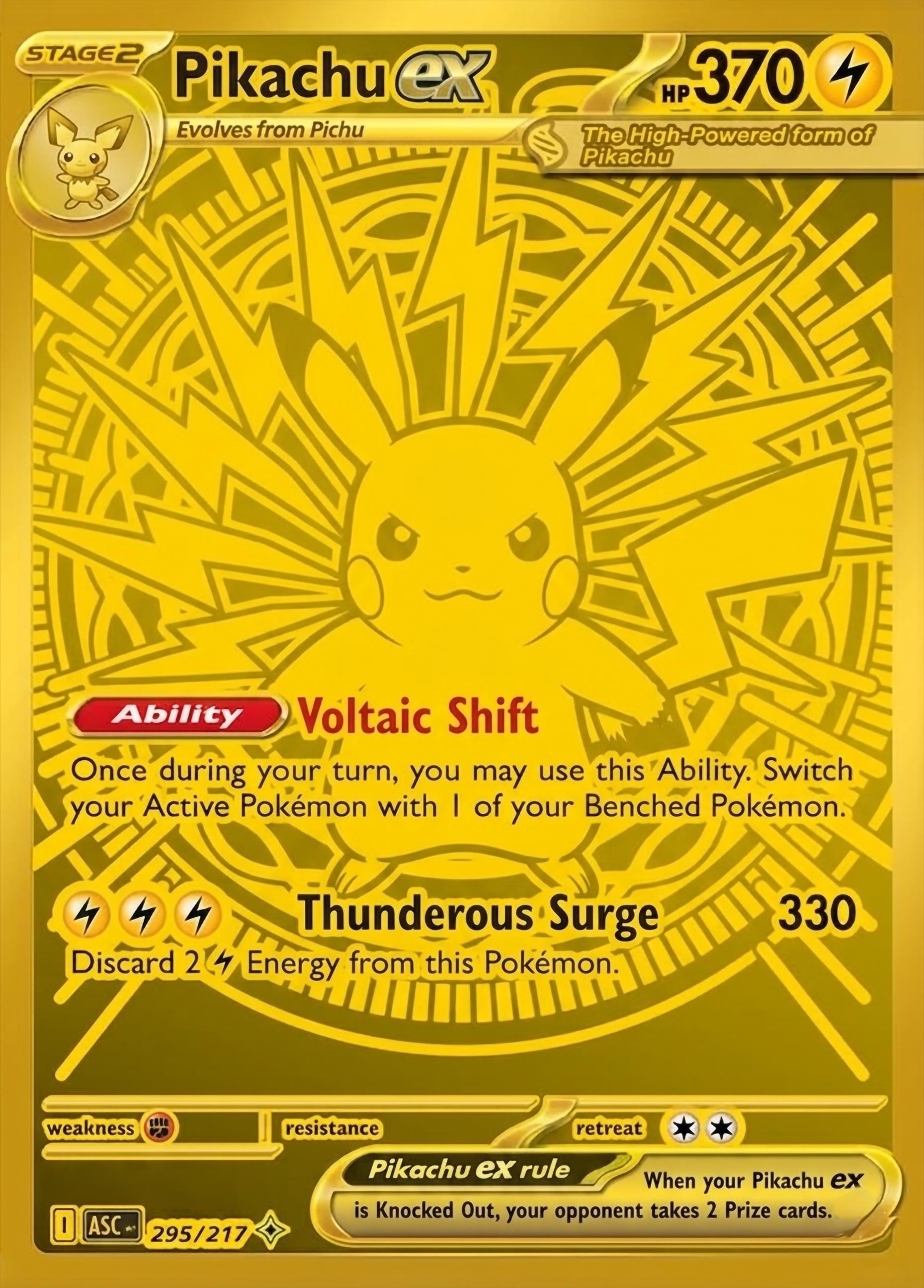 Pikachu ex Proxy Card - Gold Mega Ultra Rare / Snorlax Ex / Psyduck Ex / Gengar Ex __etsy:8107029020