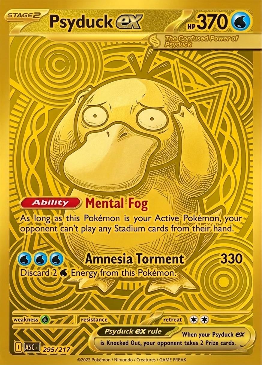 Pikachu ex Proxy Card - Gold Mega Ultra Rare / Snorlax Ex / Psyduck Ex / Gengar Ex __etsy:8171917031
