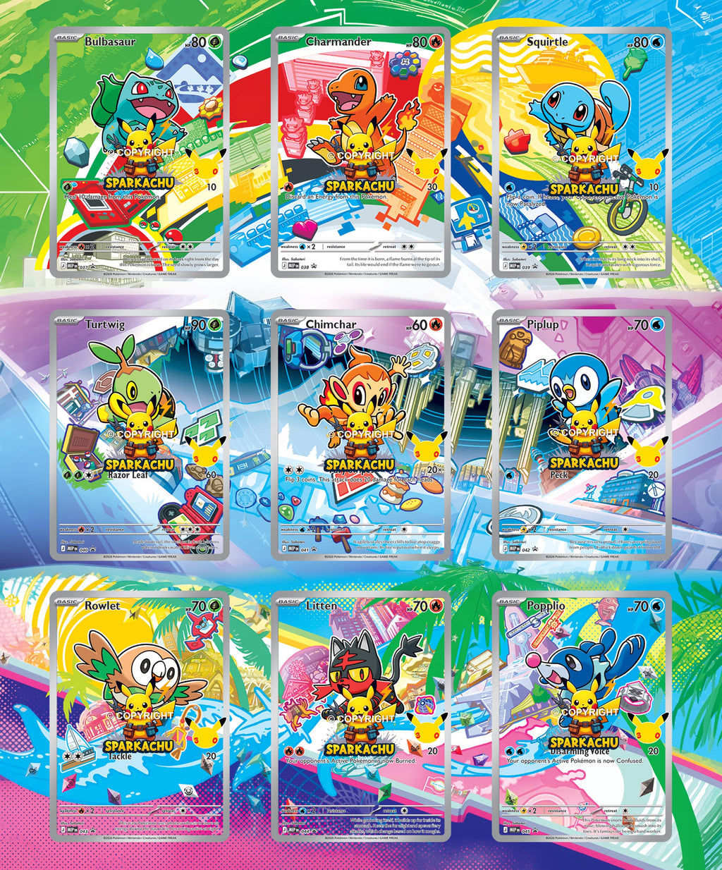 First Partner Illustration Collection Series 1 | Extended Art Display Case Pokemon Card __etsy:8441498988