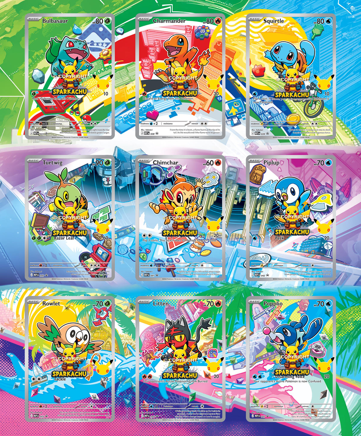 First Partner Illustration Collection Series 1 | Extended Art Display Case Pokemon Card __etsy:8441498988